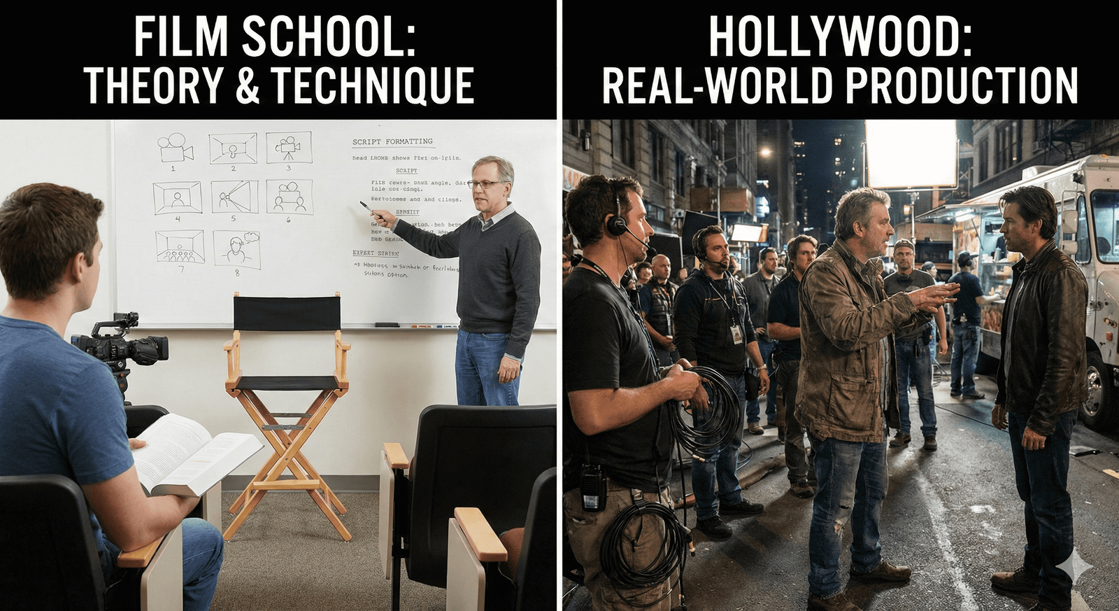 Film School Theory vs Hollywood Real World Production